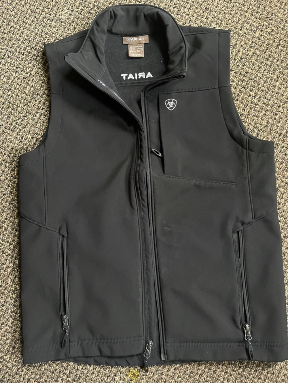 Ariat Black Performance Softshell Vest Boys XL